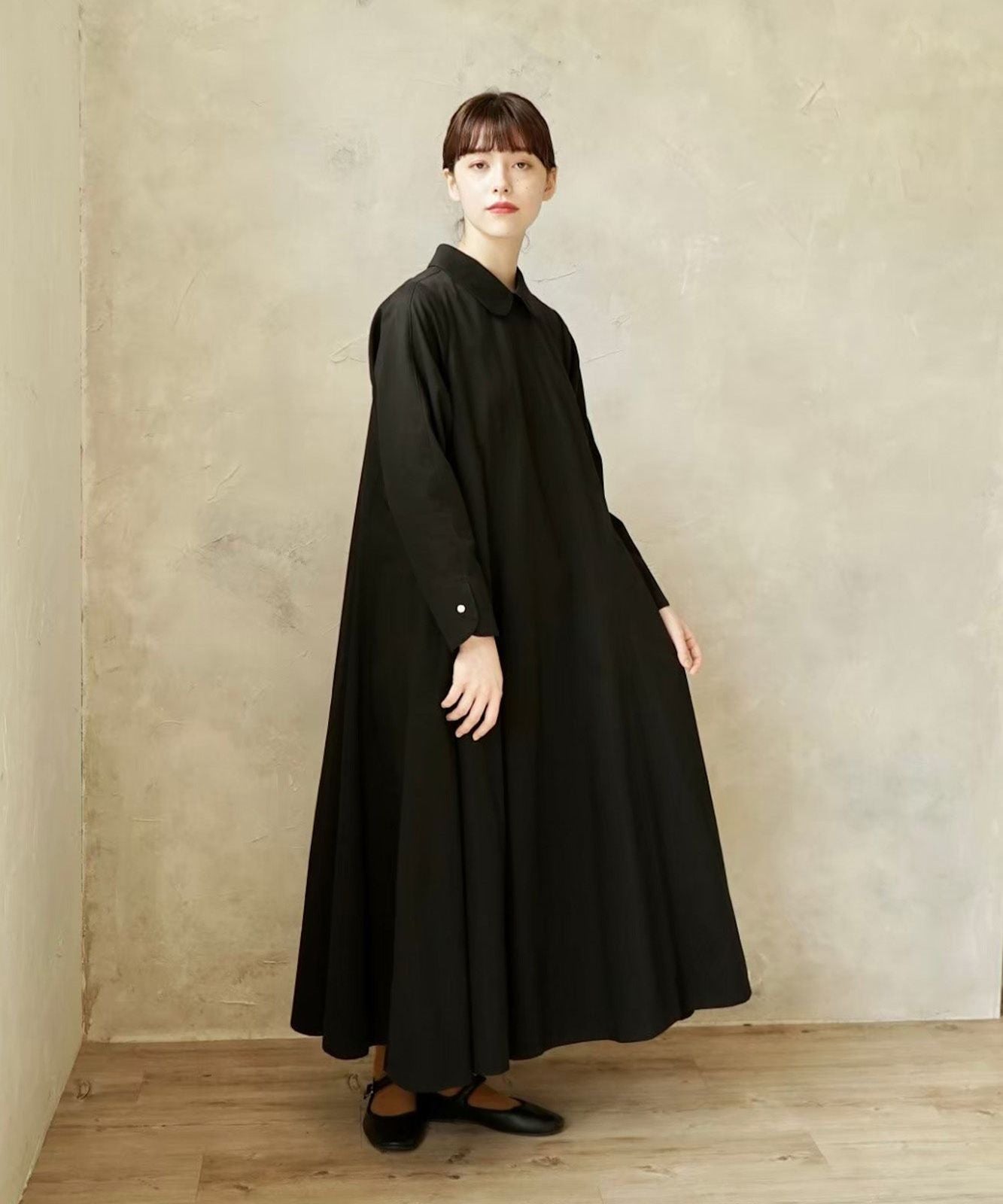 ≪在庫販売≫【THE DRESS #34】round collar flare dress（ラウンドカラーフレアドレス）≪2023年10月4日15:00販売開始≫
