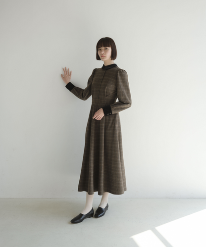 ≪通常販売≫glen check bicolor one piece（グレンチェックバイカラーワンピース）≪2025年11月26日12:00販売開始≫