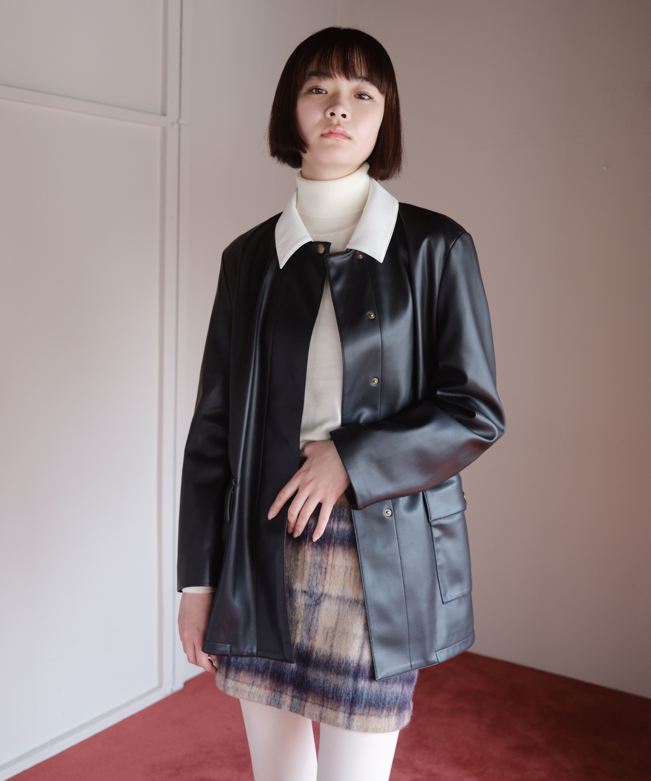 ≪通常販売≫bicolor leather jacket（バイカラーレザージャケット）≪2025年10月17日12:00販売開始≫