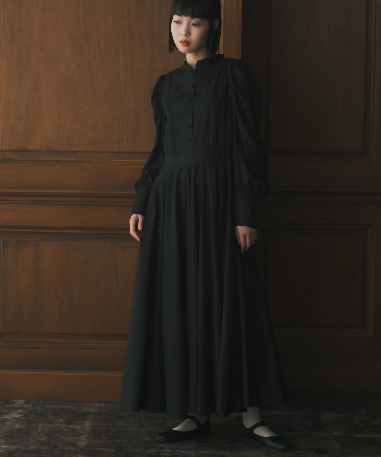 foufou 【THE DRESS #37】black sheer dress