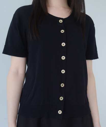 ≪通常販売≫Gold button cotton cardigan（ゴールドボタンコットンカーディガン）