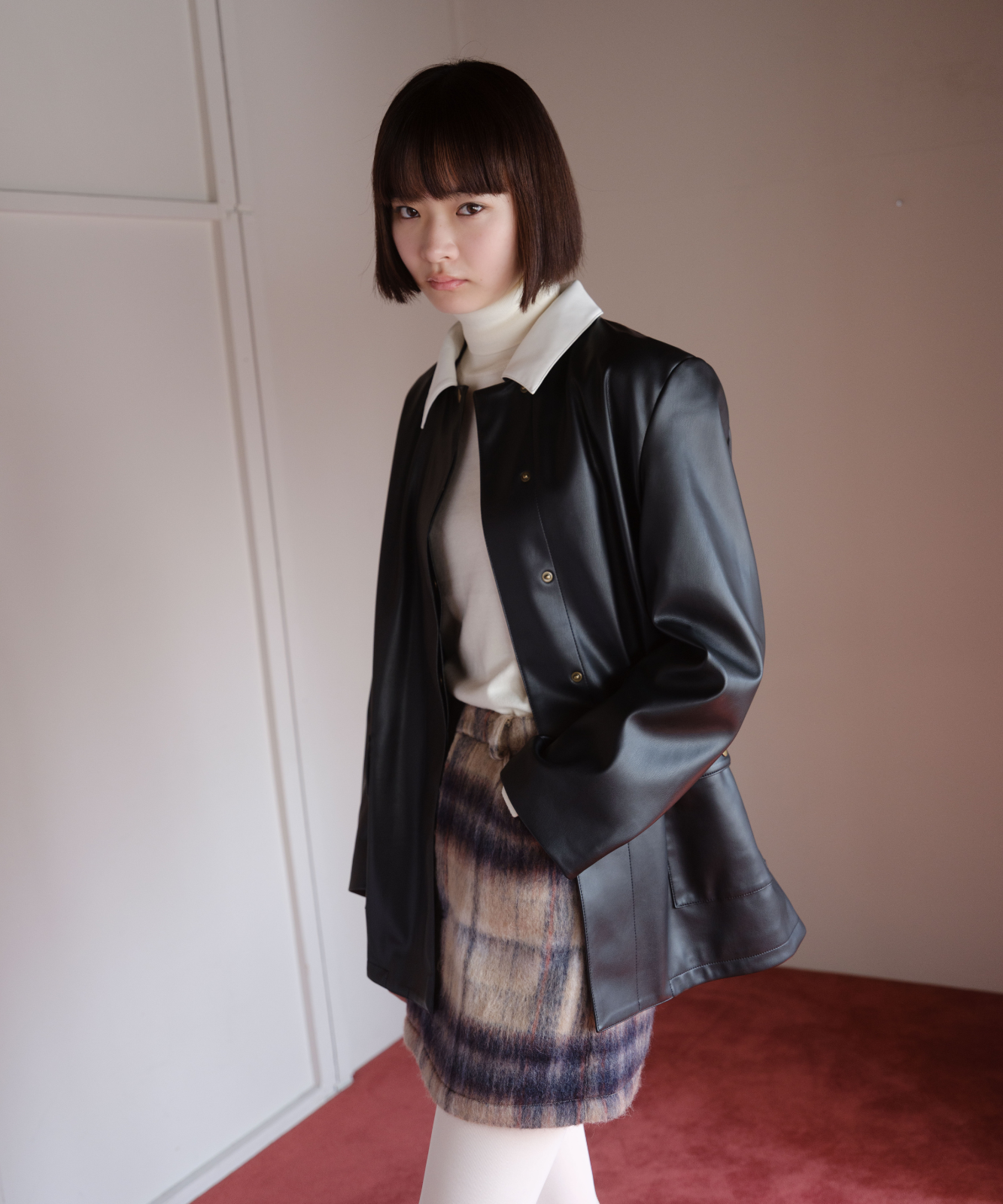 ≪通常販売≫bicolor leather jacket（バイカラーレザージャケット）≪2025年10月17日12:00販売開始≫