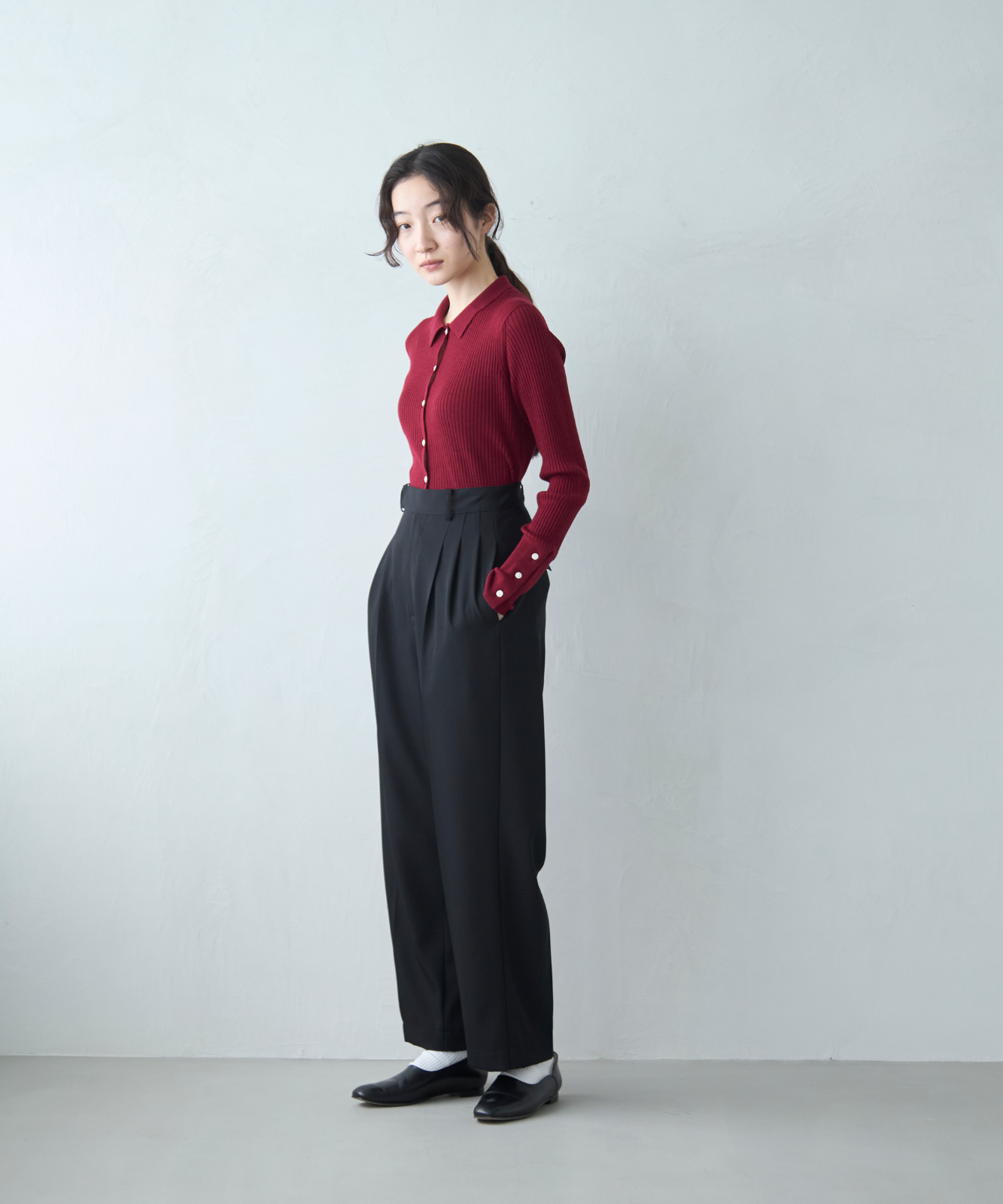 ≪通常販売≫toro tuck slacks（トロタックスラックス）- ブラック -