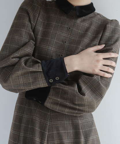 ≪通常販売≫glen check bicolor one piece（グレンチェックバイカラーワンピース）≪2025年11月26日12:00販売開始≫