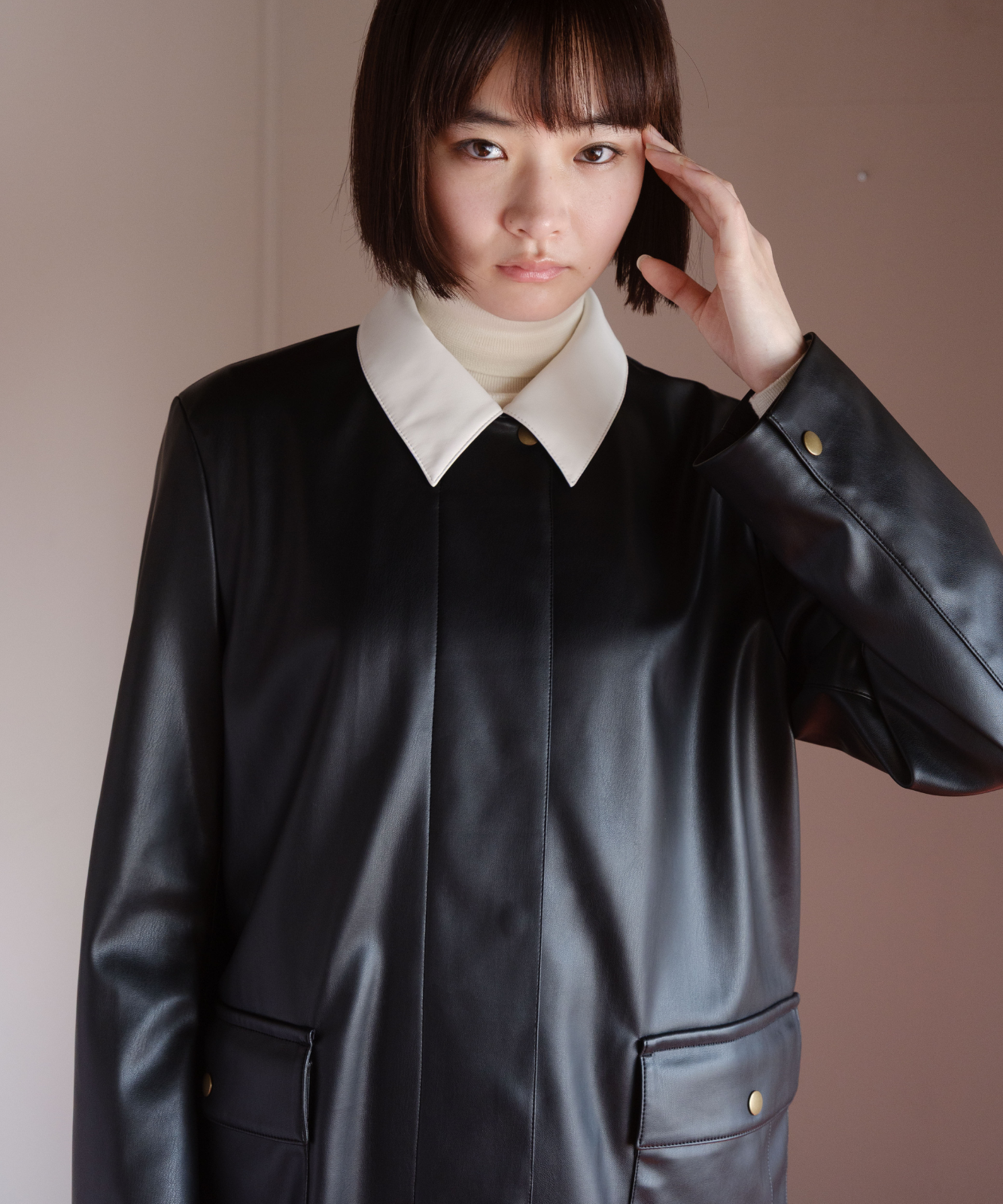 ≪通常販売≫bicolor leather jacket（バイカラーレザージャケット）≪2025年10月17日12:00販売開始≫