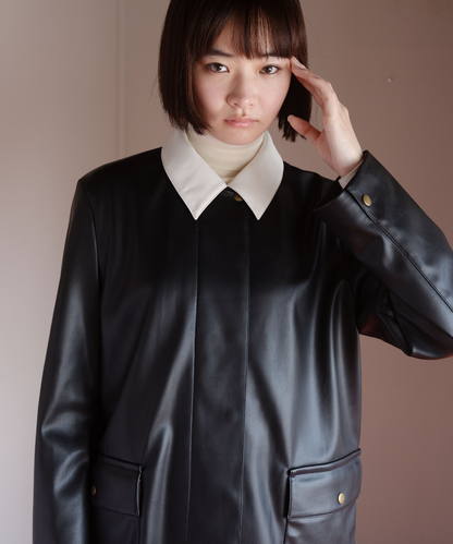≪通常販売≫bicolor leather jacket（バイカラーレザージャケット）≪2025年10月17日12:00販売開始≫