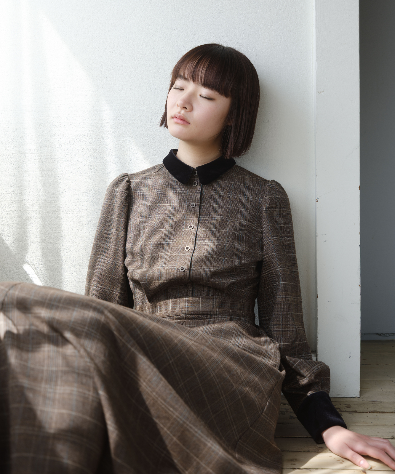 ≪通常販売≫glen check bicolor one piece(グレンチェックバイカラー ≪通常販売≫glen check bicolor one piece(グレンチェックバイカラー