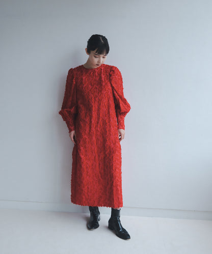 ≪予約販売≫foufou jacquard dress #03 "prep”（ジャカードドレス#03）- レッド -≪2023年7月3日21:00販売開始≫≪2023年10月下旬発送予定≫