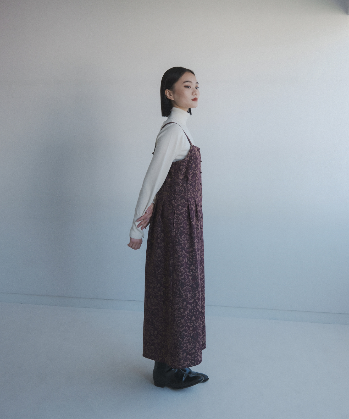 ≪在庫販売≫jacquard square jumper skirt（ジャカードスクエア