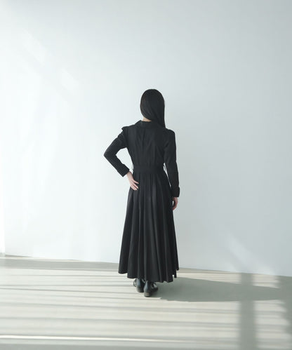 ≪予約販売≫【THE DRESS #18】big collar black button dress（ビッグカラーブラックボタンドレス）≪2023年11月10日15:00販売開始≫≪2024年2月上旬以降発送予定≫