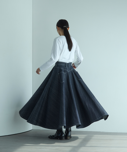 ≪通常販売≫super flare denim skirt(スーパーフレアデニムスカート ≪通常販売≫super flare denim skirt(スーパーフレアデニムスカート