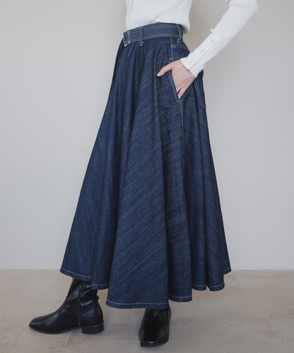 ≪通常販売≫super flare denim skirt（スーパーフレアデニムスカート）≪2025年8月12日15:00販売開始≫