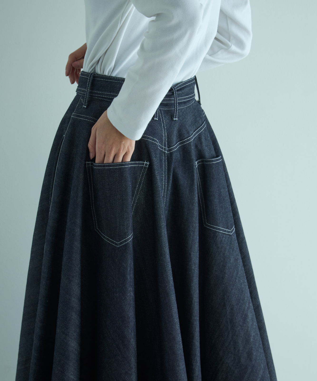 ≪通常販売≫super flare denim skirt（スーパーフレアデニムスカート） ≪2025年3月11日15:00販売開始≫