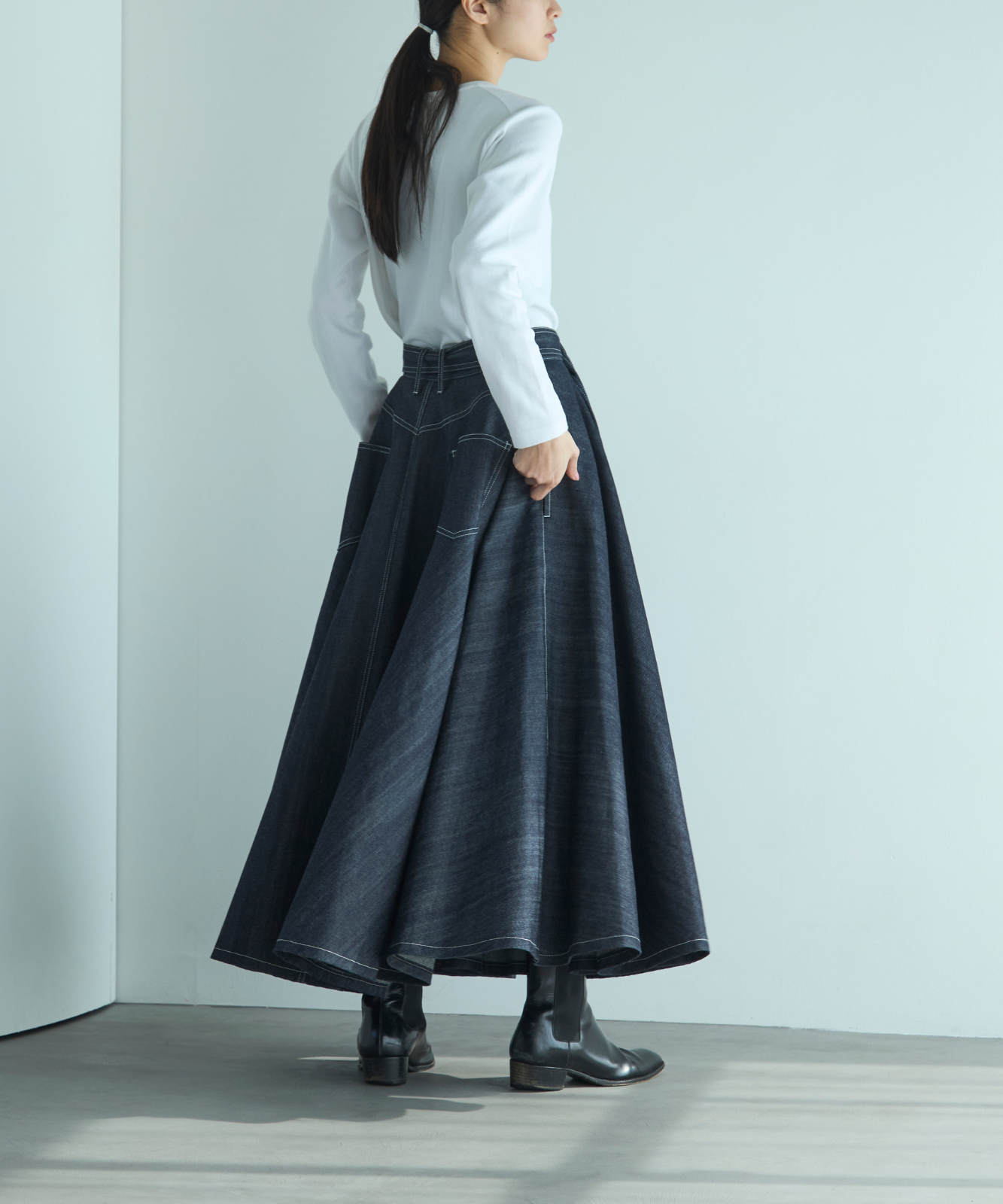 ≪通常販売≫super flare denim skirt（スーパーフレアデニムスカート） ≪2025年3月11日15:00販売開始≫