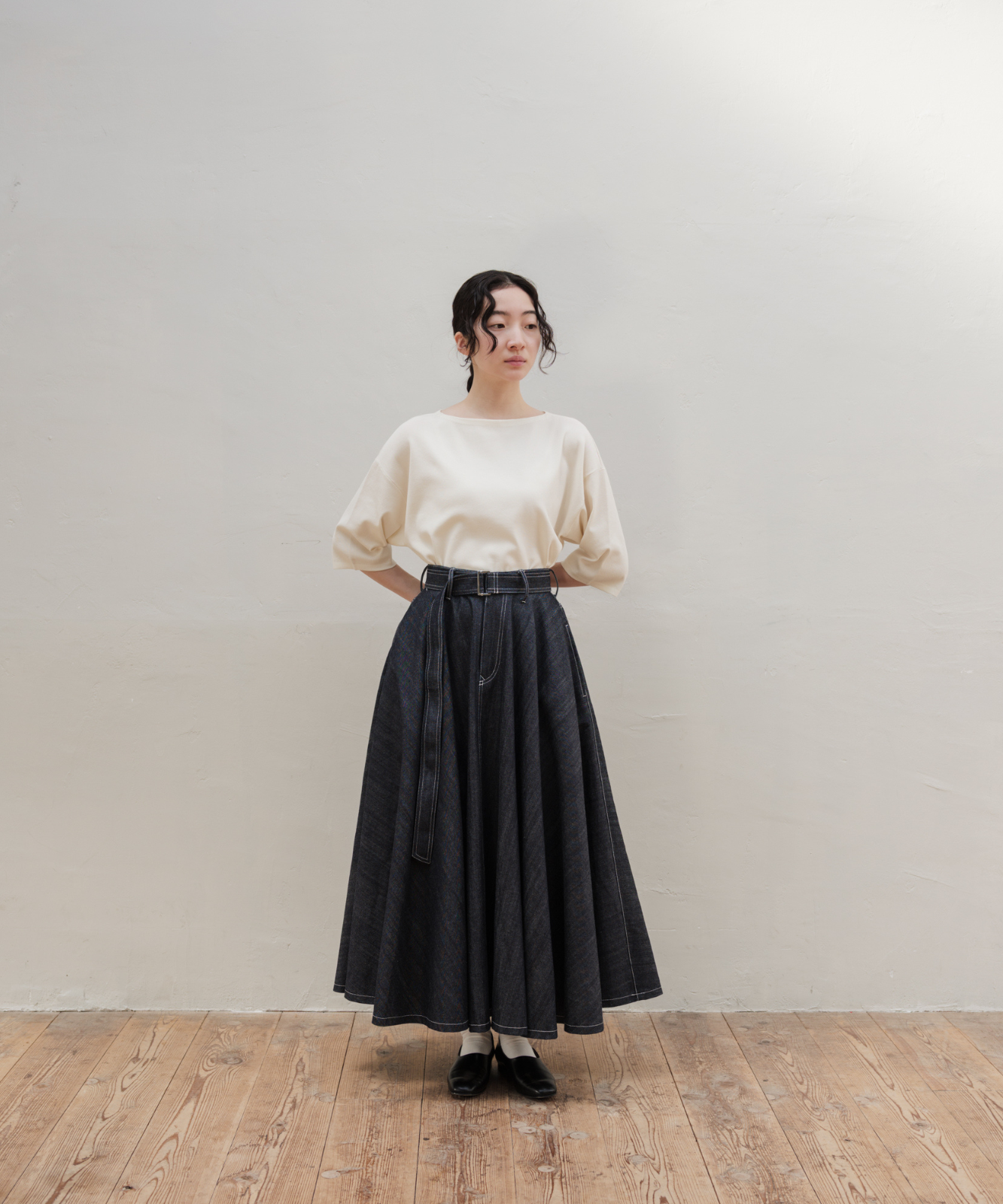 ≪通常販売≫super flare denim skirt（スーパーフレアデニムスカート）