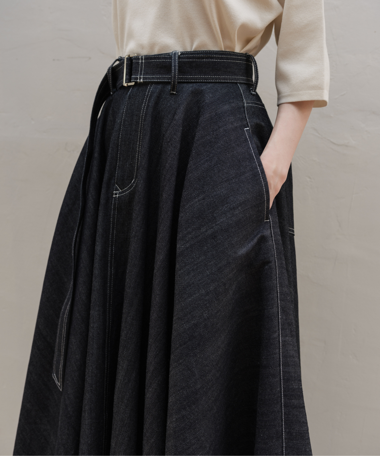 ≪通常販売≫super flare denim skirt（スーパーフレアデニムスカート）