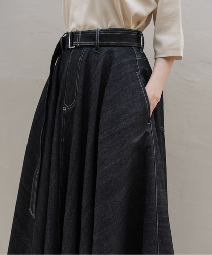 ≪通常販売≫super flare denim skirt（スーパーフレアデニムスカート）