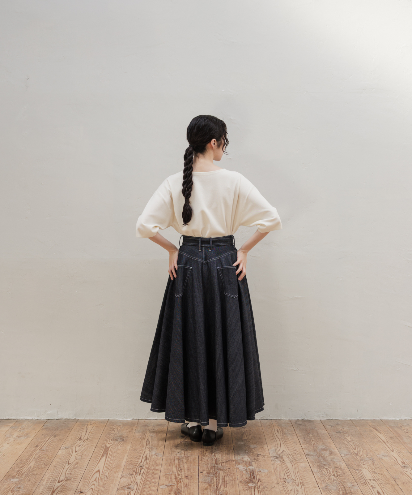 ≪通常販売≫super flare denim skirt（スーパーフレアデニムスカート）