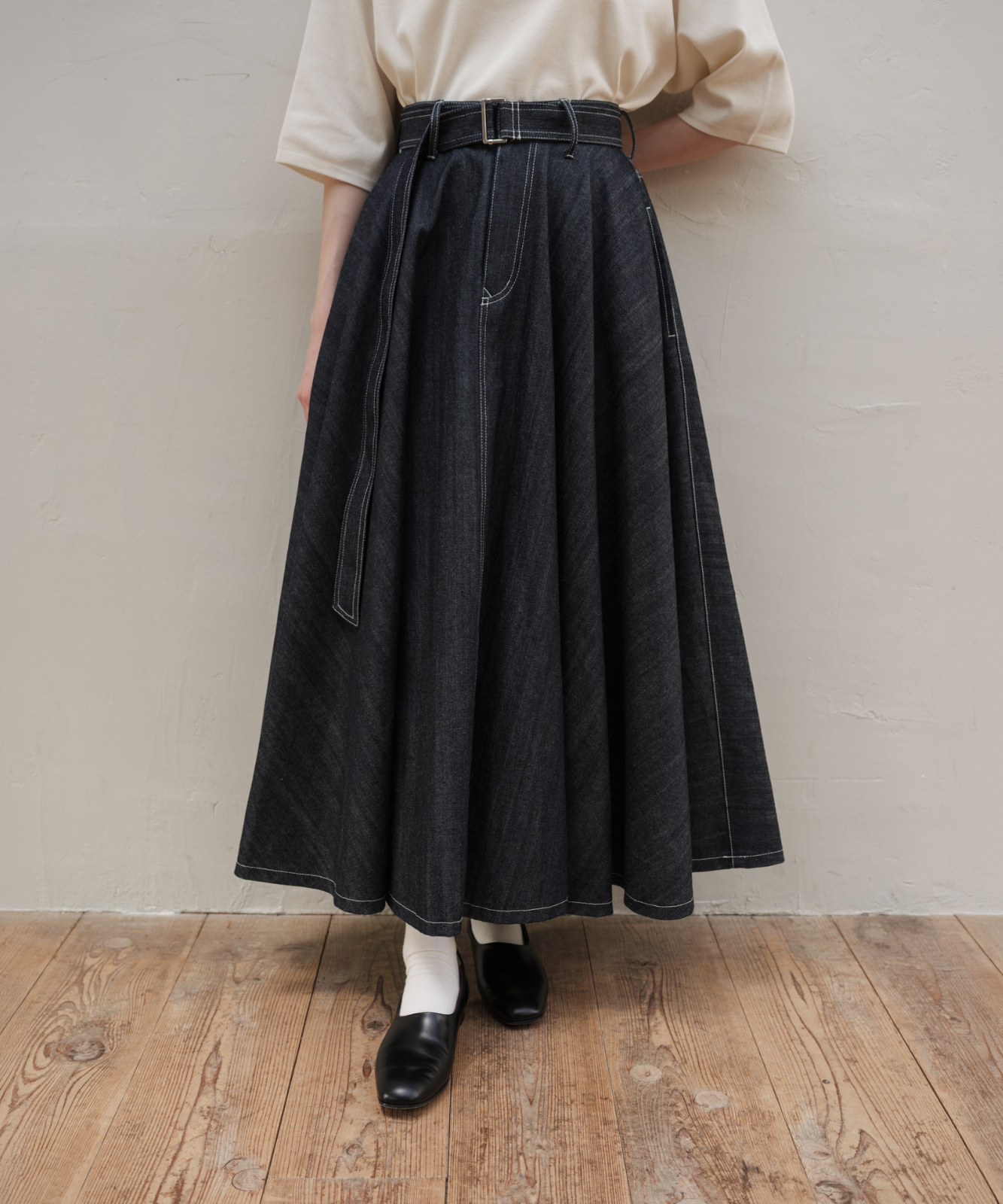 ≪通常販売≫super flare denim skirt（スーパーフレアデニムスカート