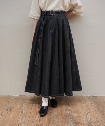 ≪通常販売≫super flare denim skirt（スーパーフレアデニムスカート）