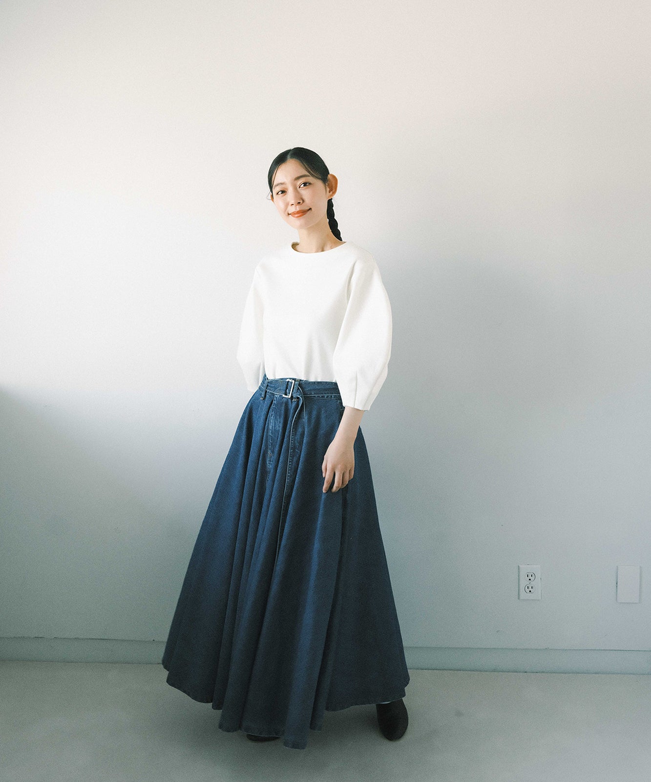 ≪在庫販売≫super flare denim skirt（bleach）（スーパーフレアデニムスカート ブリーチ）≪2023年8月1日19:00販売開始≫