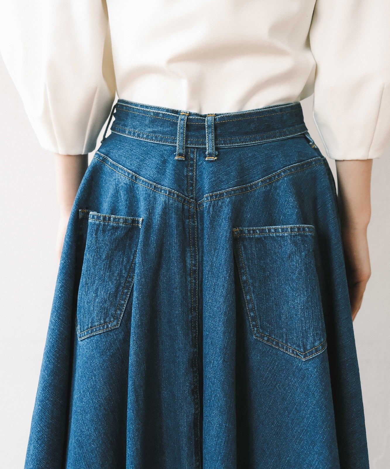 ≪在庫販売≫super flare denim skirt（bleach）（スーパーフレア ...