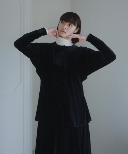 ≪通常販売≫【THE DRESS #25】velour button blouse（ベロアボタンブラウス）≪2025年9月29日15:00販売開始≫