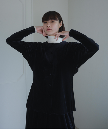 ≪通常販売≫【THE DRESS #25】velour button blouse（ベロアボタンブラウス）≪2025年9月29日15:00販売開始≫