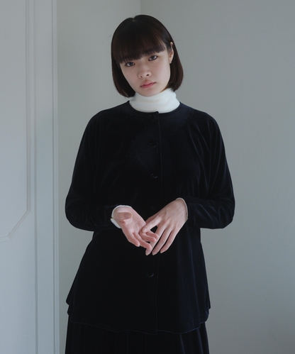 ≪通常販売≫【THE DRESS #25】velour button blouse（ベロアボタンブラウス）≪2025年9月29日15:00販売開始≫