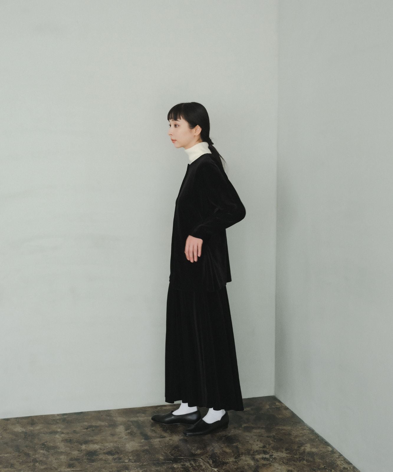 ≪予約販売≫【THE DRESS #25】velour flare skirt（ベロアフレアスカート）≪2023年9月1日15:00販売開始≫≪2023年11月下旬発送予定≫