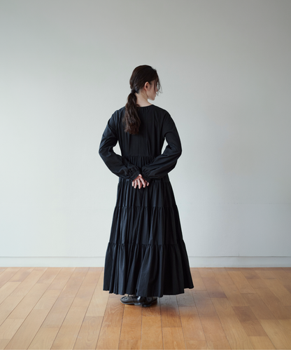 ≪通常販売≫【THE DRESS #29】raglan sleeve tiered dress （ラグランスリーブティアードドレス）