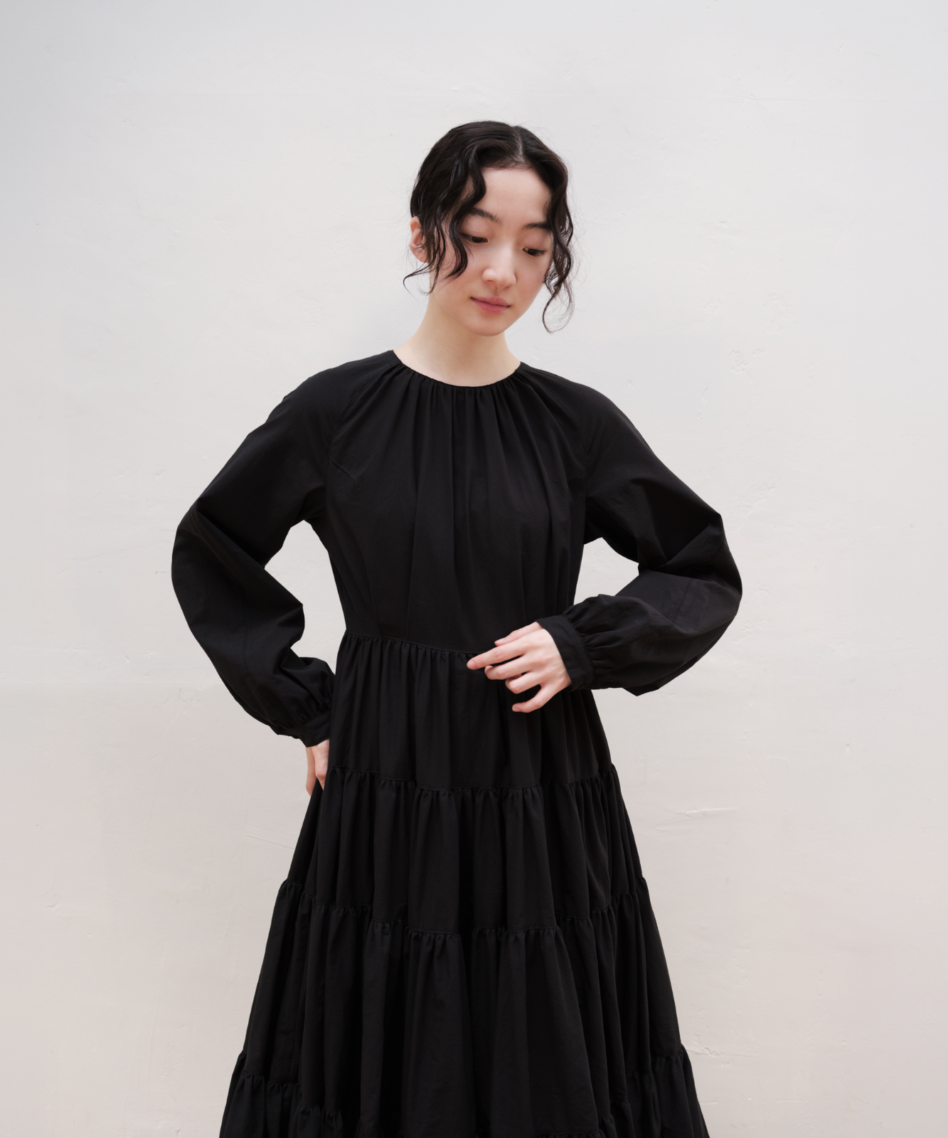 ≪通常販売≫【THE DRESS #29】raglan sleeve tiered dress （ラグランスリーブティアードドレス）≪2026年03月11日12:00販売開始≫