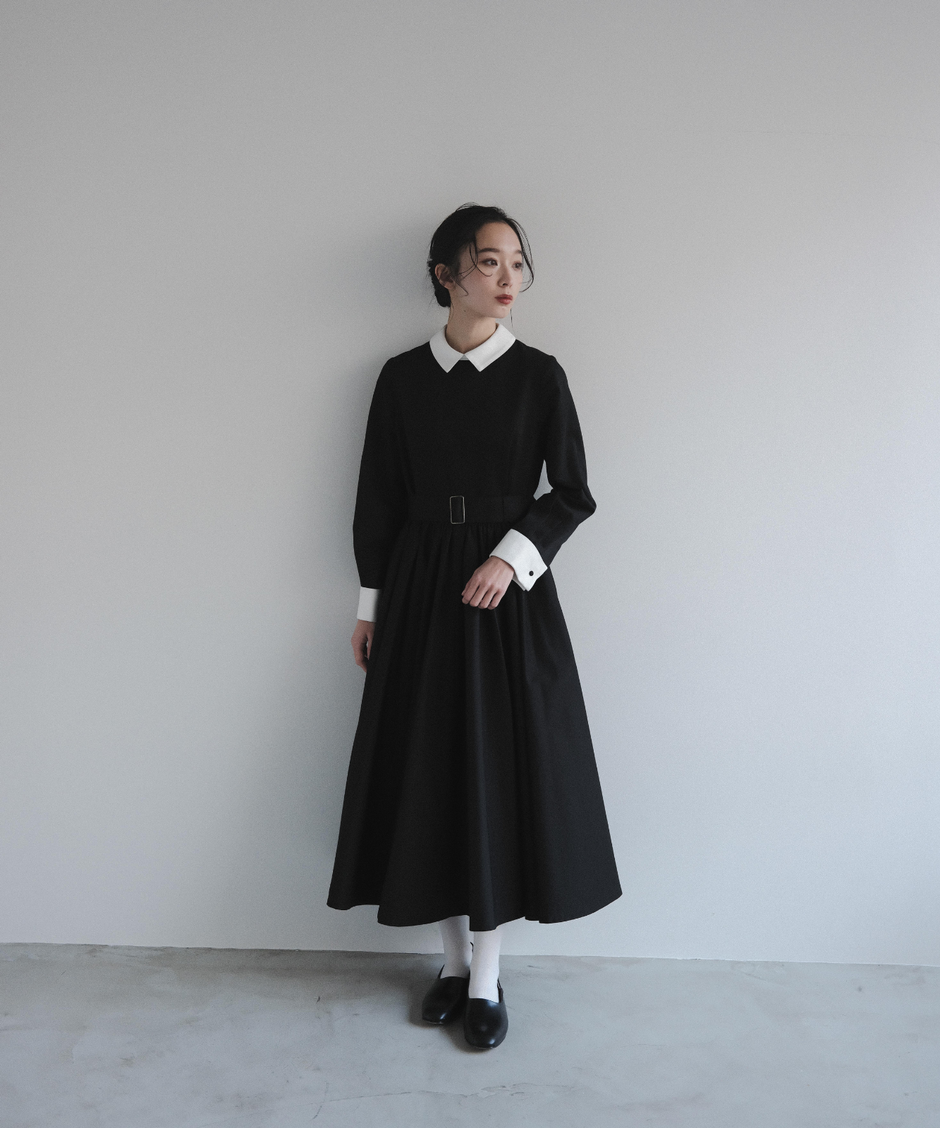 ≪通常販売≫【THE DRESS #32】double cuffs bicolor one piece ≪通常販売≫【THE DRESS #32】double cuffs bicolor one piece