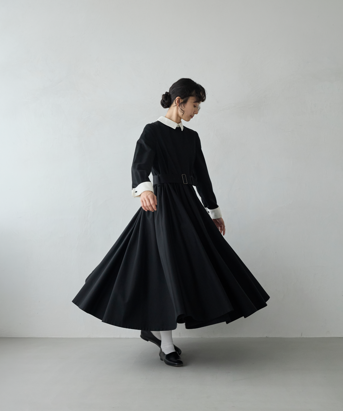 ≪通常販売≫【THE DRESS #32】double cuffs bicolor one piece（ダブルカフスバイカラーワンピース）≪2026年10月2日12:00販売開始≫