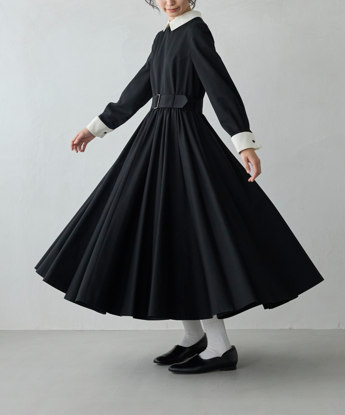 ≪通常販売≫【THE DRESS #32】double cuffs bicolor one piece（ダブルカフスバイカラーワンピース）≪2026年10月2日12:00販売開始≫
