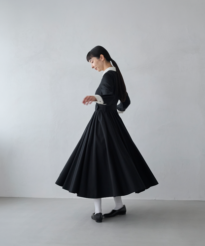 ≪通常販売≫【THE DRESS #32】double cuffs bicolor one piece（ダブルカフスバイカラーワンピース）≪2026年10月2日12:00販売開始≫