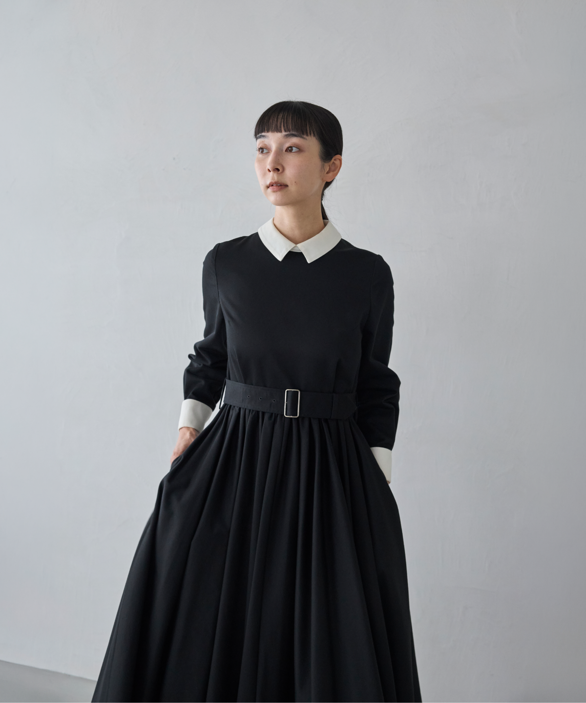 ≪通常販売≫【THE DRESS #32】double cuffs bicolor one piece（ダブルカフスバイカラーワンピース）≪2026年10月2日12:00販売開始≫