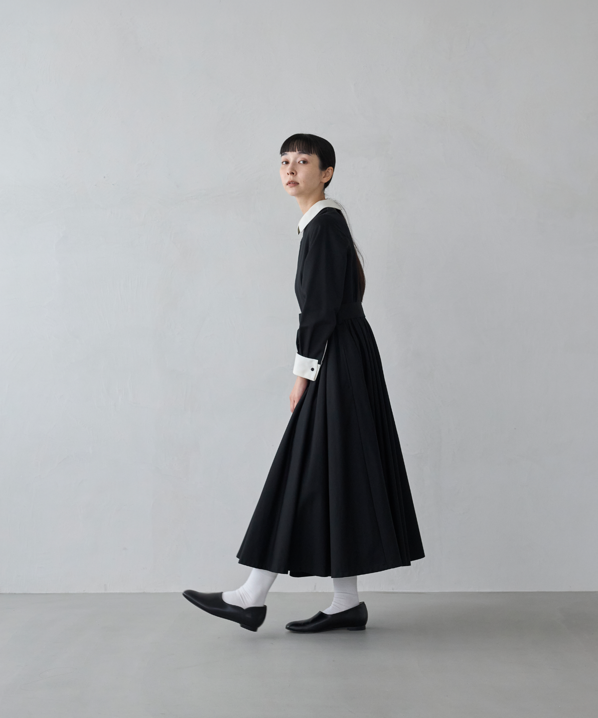 ≪通常販売≫【THE DRESS #32】double cuffs bicolor one piece（ダブルカフスバイカラーワンピース）≪2026年10月2日12:00販売開始≫