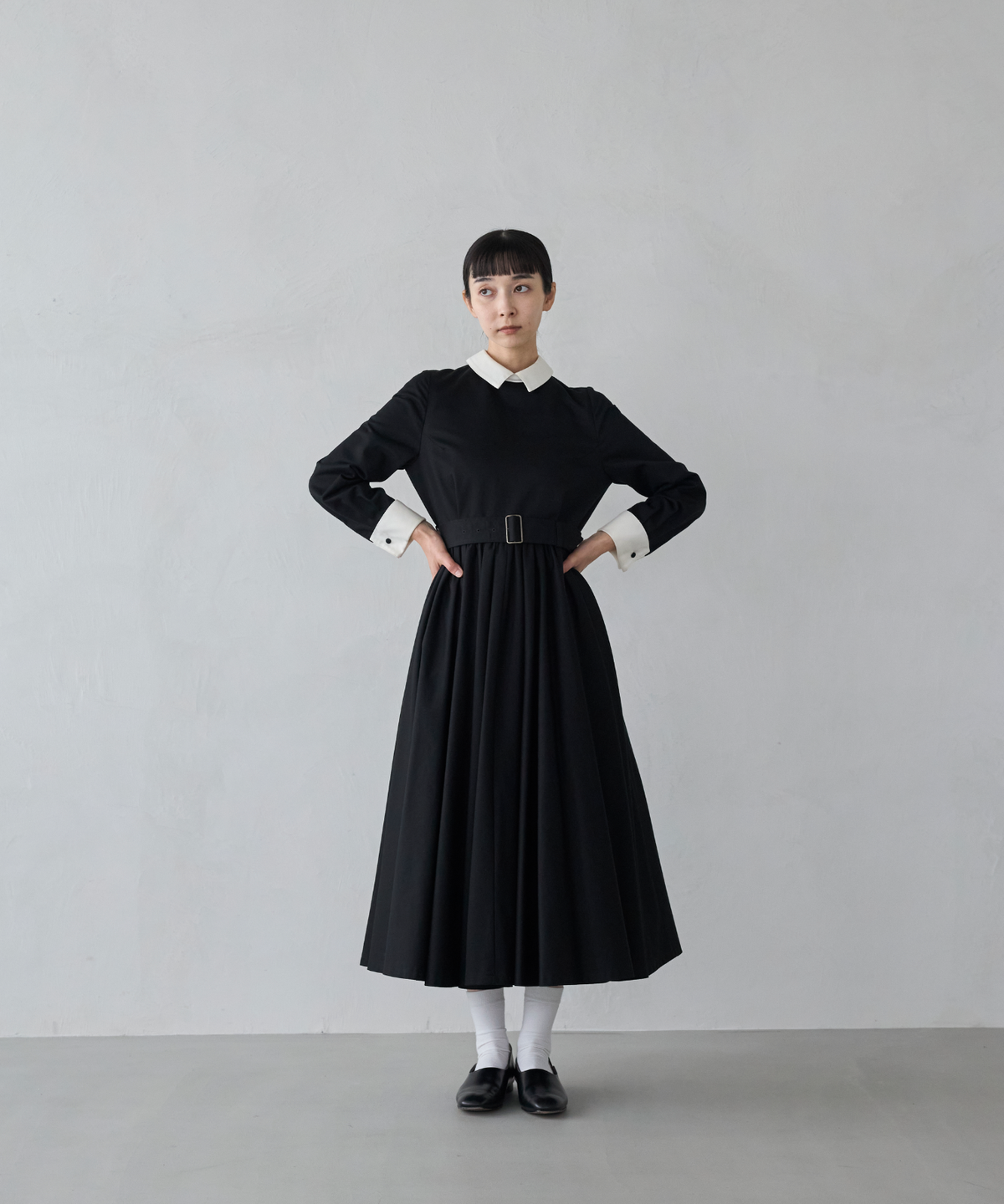 ≪通常販売≫【THE DRESS #32】double cuffs bicolor one piece（ダブルカフスバイカラーワンピース）≪2026年10月2日12:00販売開始≫