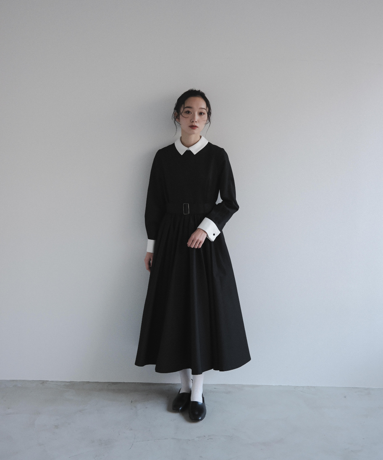 ≪通常販売≫【THE DRESS #32】double cuffs bicolor one piece ≪通常販売≫【THE DRESS #32】double cuffs bicolor one piece