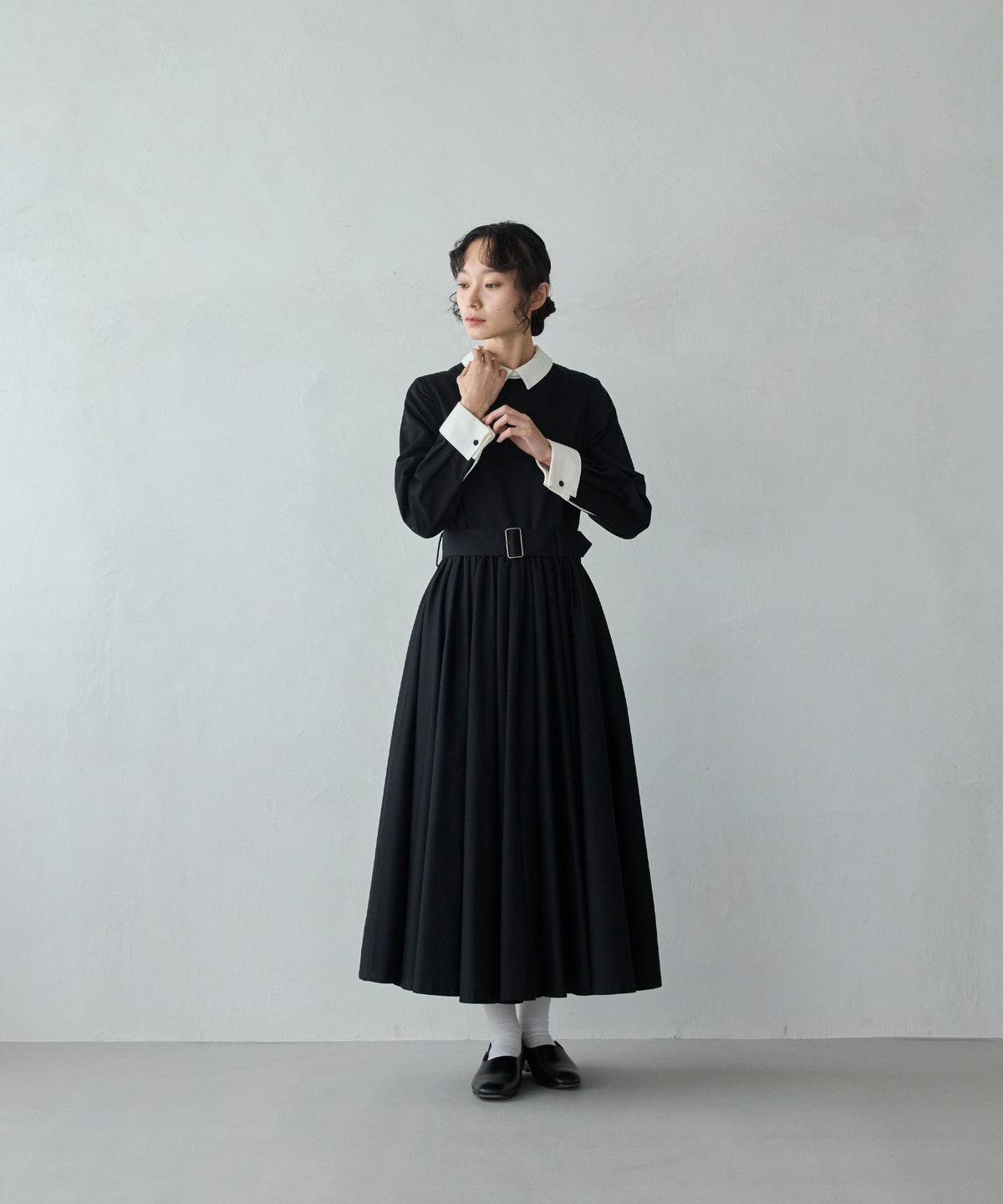 ≪通常販売≫【THE DRESS #32】double cuffs bicolor one piece（ダブルカフスバイカラーワンピース）≪2026年10月2日12:00販売開始≫