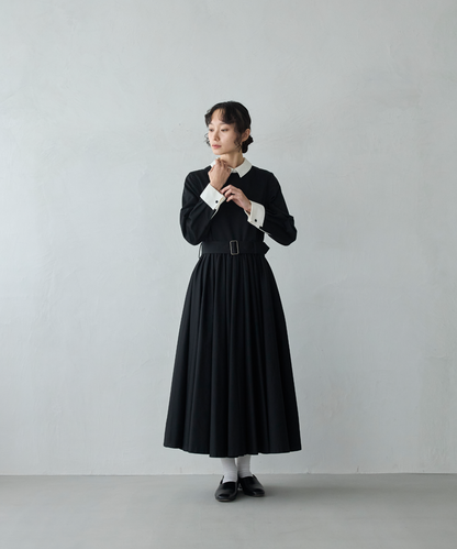 ≪通常販売≫【THE DRESS #32】double cuffs bicolor one piece（ダブルカフスバイカラーワンピース）≪2026年10月2日12:00販売開始≫
