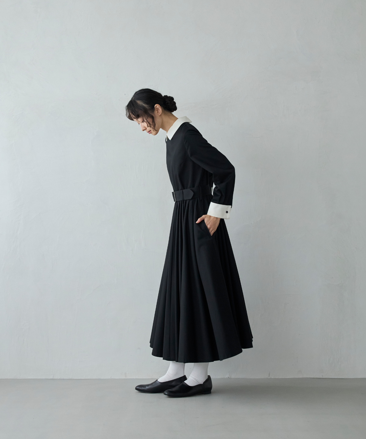 ≪通常販売≫【THE DRESS #32】double cuffs bicolor one piece（ダブルカフスバイカラーワンピース）≪2026年10月2日12:00販売開始≫