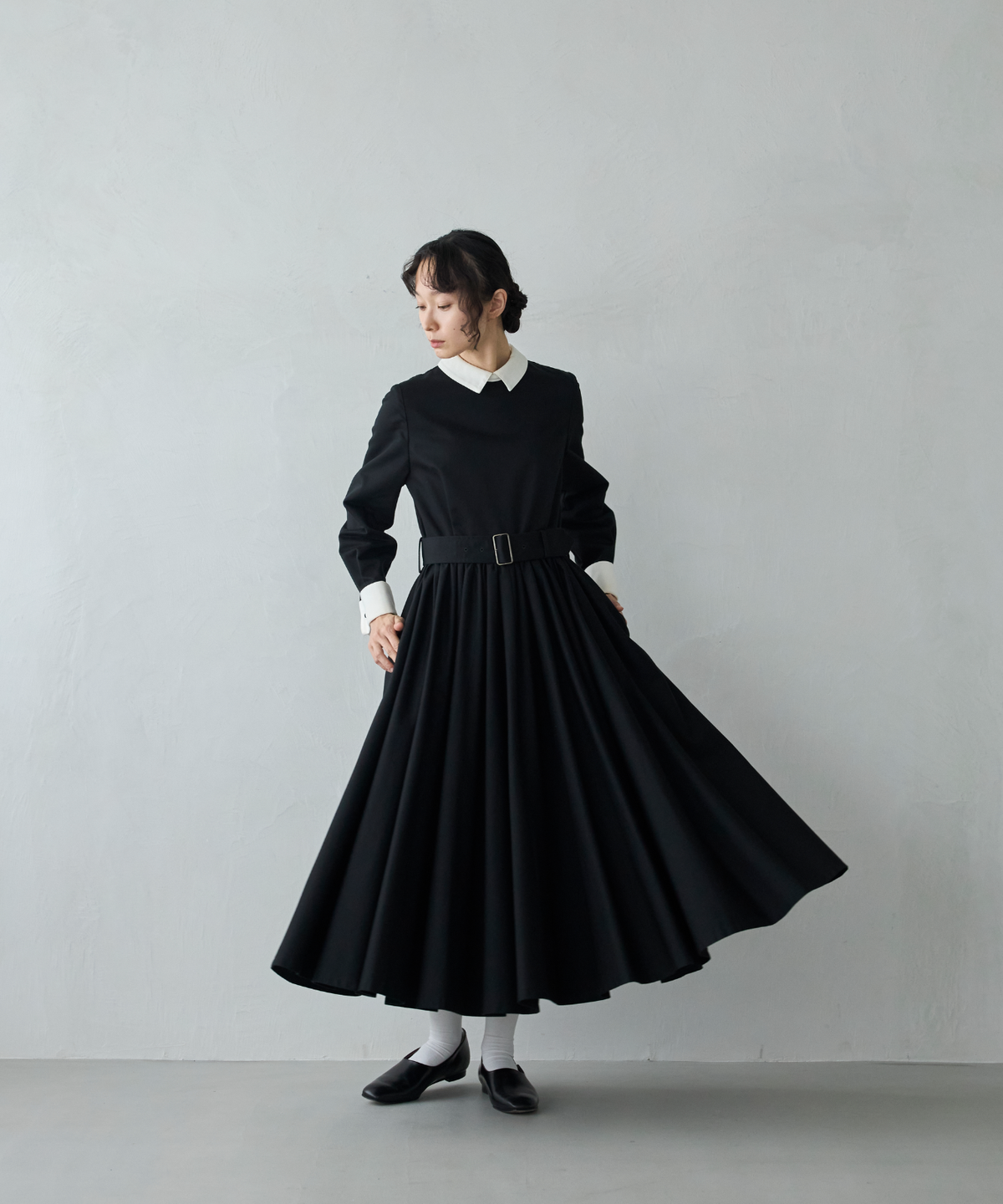 ≪通常販売≫【THE DRESS #32】double cuffs bicolor one piece（ダブルカフスバイカラーワンピース）≪2026年10月2日12:00販売開始≫