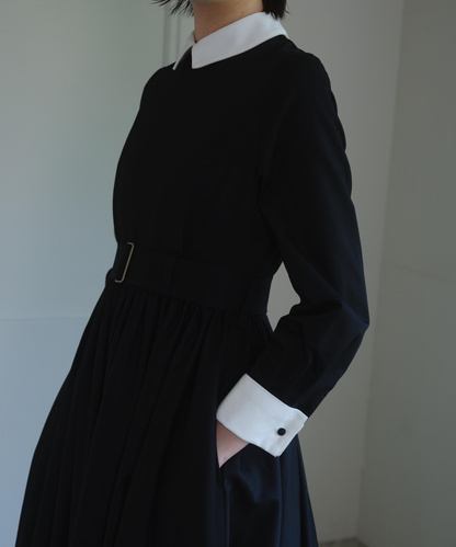 ≪通常販売≫【THE DRESS #32】double cuffs bicolor one piece（ダブルカフスバイカラーワンピース）≪2025年10月7日12:00販売開始≫