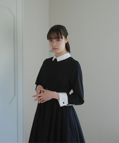 ≪通常販売≫【THE DRESS #32】double cuffs bicolor one piece（ダブルカフスバイカラーワンピース）≪2025年10月7日12:00販売開始≫