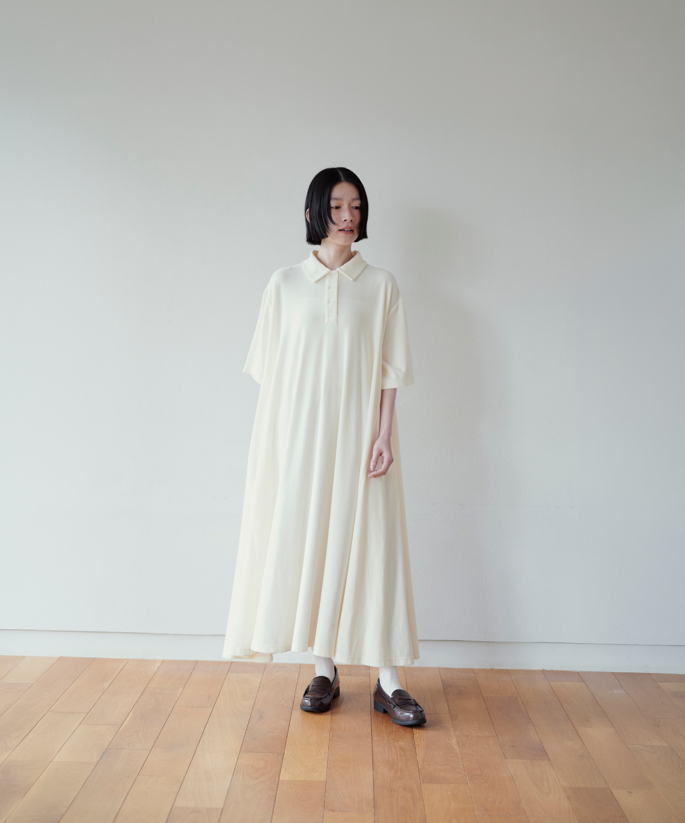 ≪通常販売≫polo collar pile one piece（ポロカラーパイルワンピース）≪2026年6月5日12:00販売開始≫