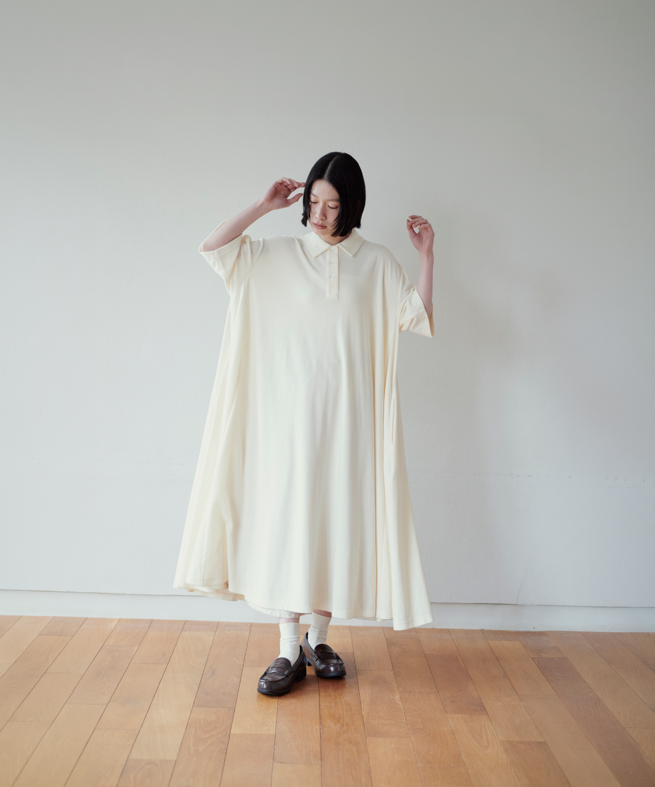 ≪通常販売≫polo collar pile one piece（ポロカラーパイルワンピース）≪2026年6月5日12:00販売開始≫