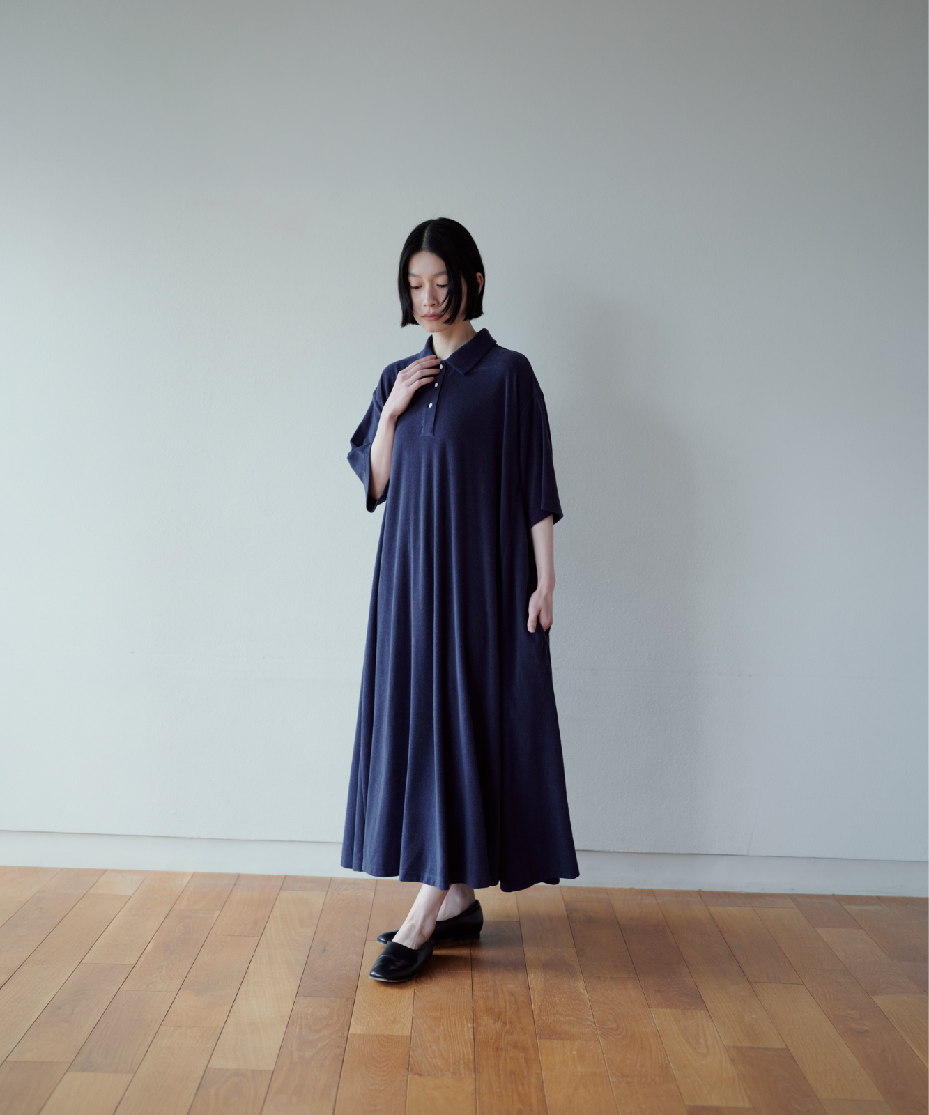 ≪通常販売≫polo collar pile one piece（ポロカラーパイルワンピース）≪2026年6月5日12:00販売開始≫