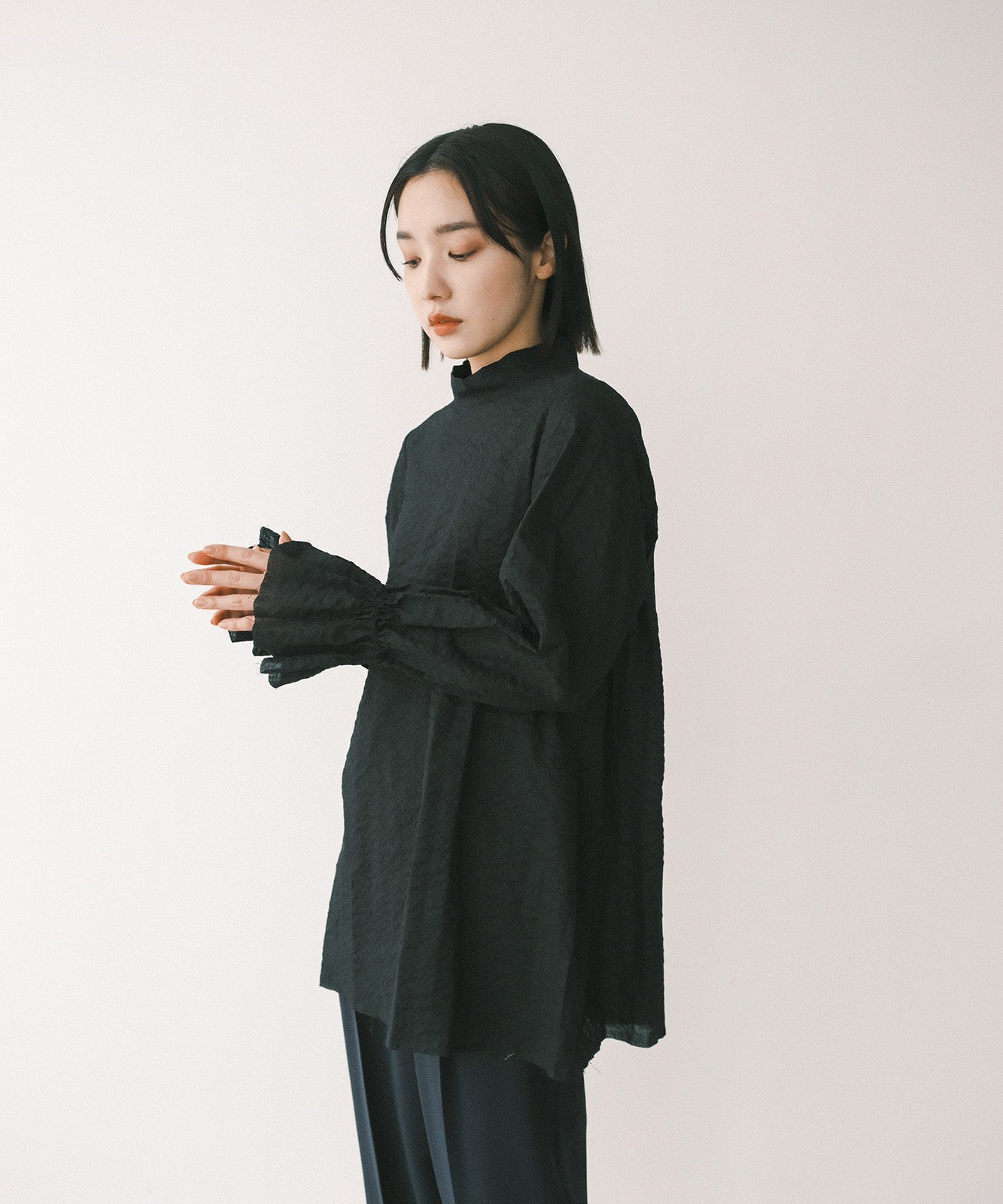 ≪在庫販売≫organdy ripple long blouse（オーガンジーリップルロングブラウス）≪2023年8月1日19:00販売開始≫